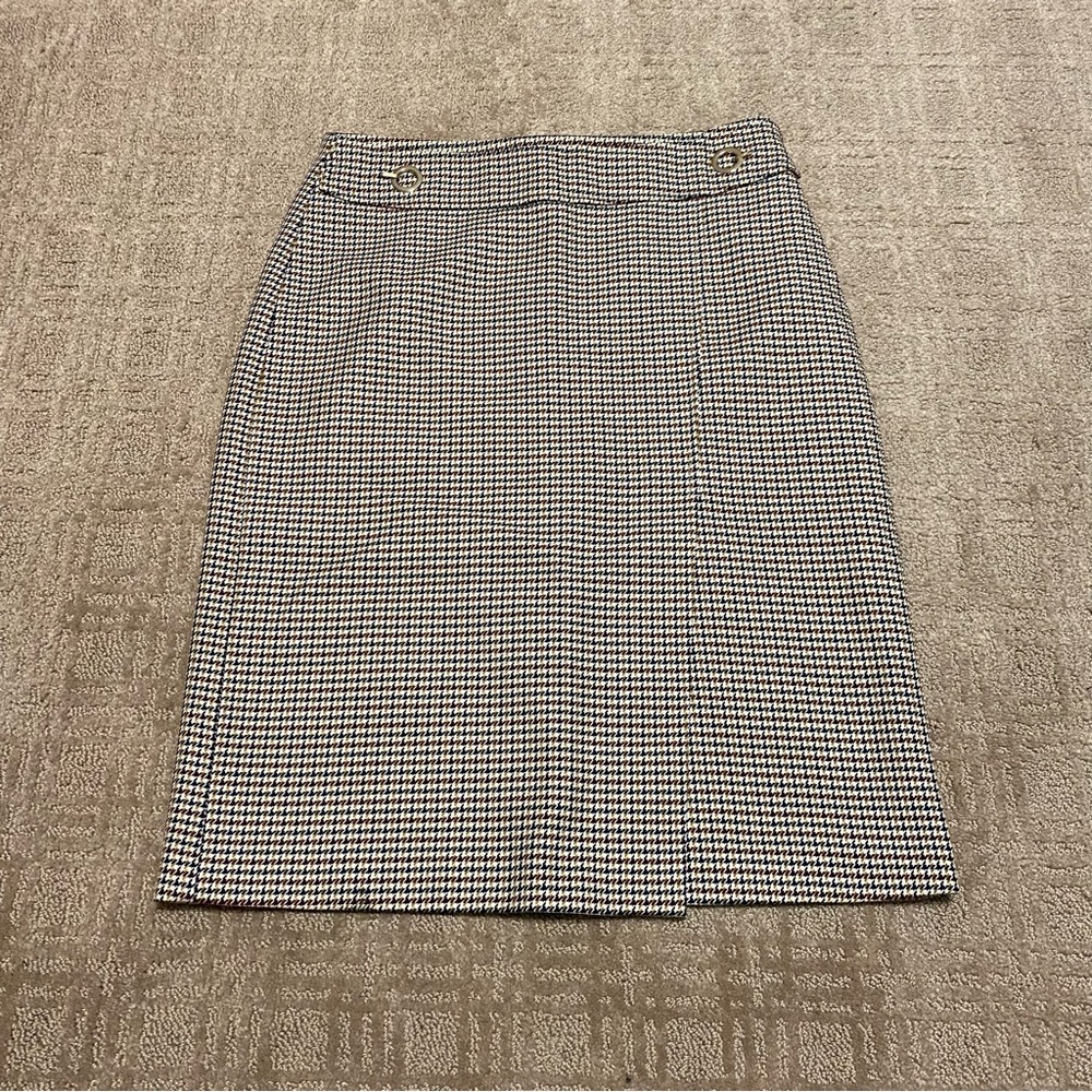 NWT {H&M} Patterned Houndstooth Midi Skirt ~ Size 6